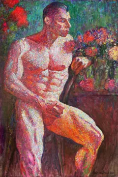 Voyeur. 2023. Oil on canvas. 24″ x 36″ (61 cm. x 91.5 cm.)