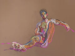 Ari Soloing. 07-23-23. Pastel on Paper. 15" x 20.4" (39 cm x 51 cm)