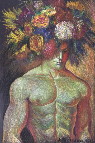 Young Man in Wreath, 2025